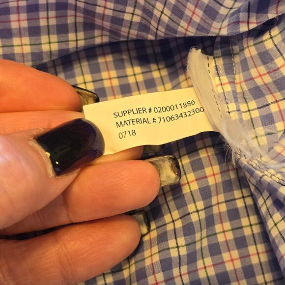 Ralph Lauren Button Down Shirt Mens Large Blue Plaid Long Sleeve Classic Preppy - Picture 6 of 14